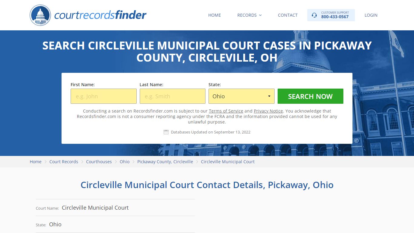 Circleville Municipal Court Case Search - Pickaway County, OH ...