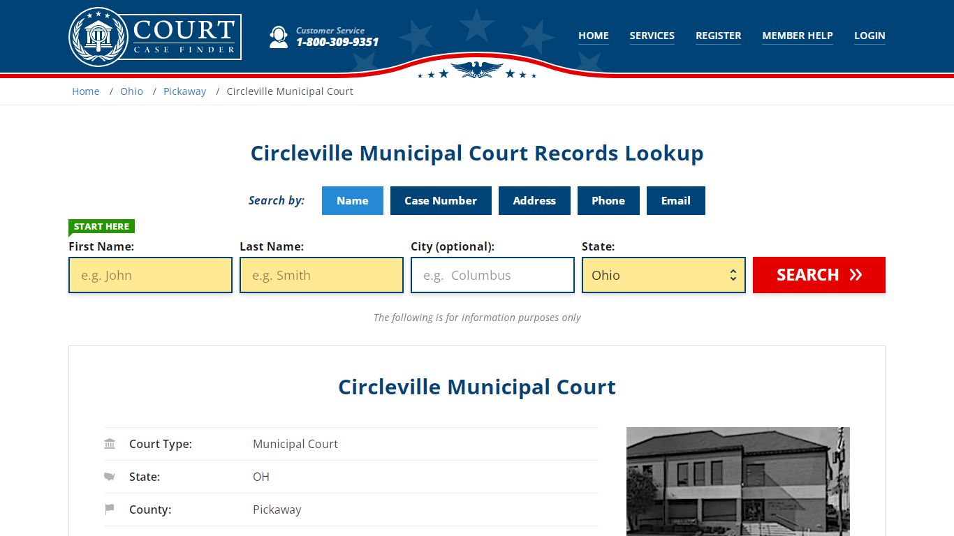 Circleville Municipal Court Records Lookup - CourtCaseFinder.com